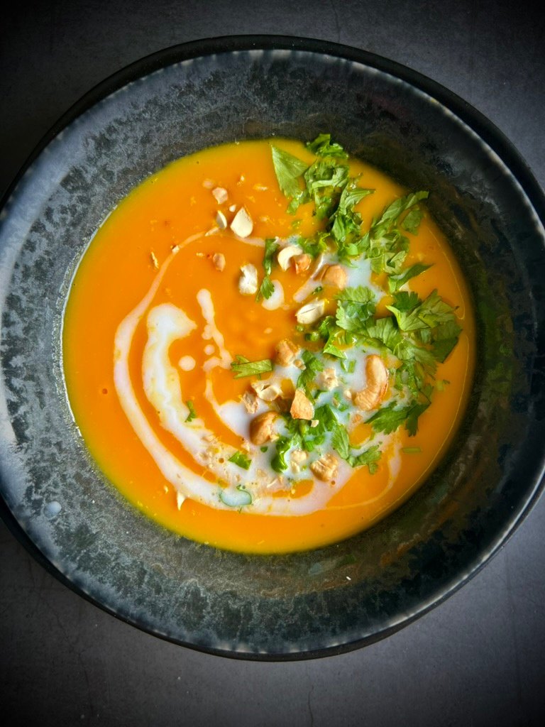 Crema de zanahoria y camote