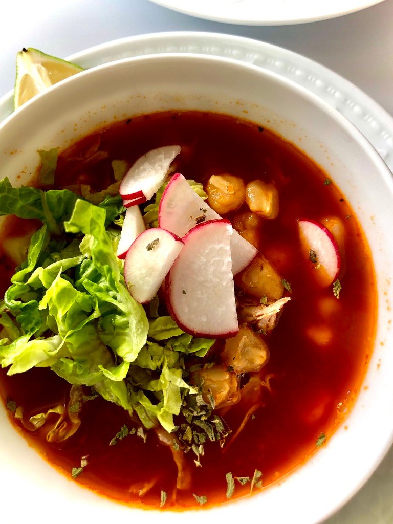 Pozole rojo de Marcela
